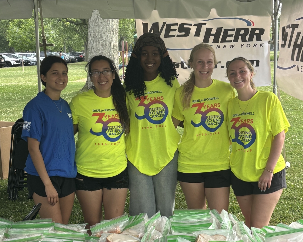 West Herr Interns volunteering at the Ride for Roswell pitstop tent